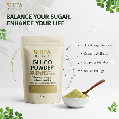 Gluco Powder – Organic Blood Sugar Support Blend (250g)
