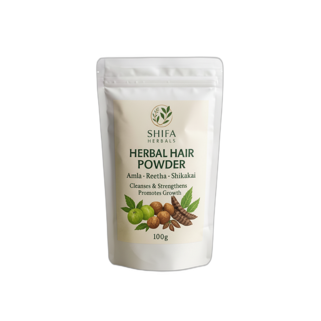 Herbal Hair Powder with Amla, Reetha & Shikakai - Shifa Herbals