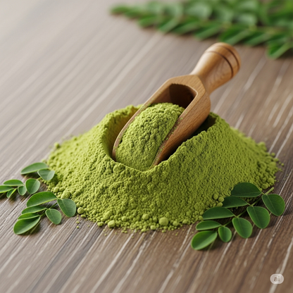 Pure & Natural Moringa Leaf Powder for Daily Health, Strength & Detox ,  Moringa Powder by  Shifa Herbals